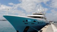 The Axioma superyacht belonging to Russian oligarch Dmitrievich Pumpyansky who is on the EU's list of sanctioned Russians is seen docked at a port, amid Russia's invasion of Ukraine, in Gibraltar, on March 21, 2022. File Photo / Reuters
