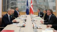 NATO Secretary General Jens Stoltenberg meets with Denmark's Defence Minister Morten Bodskov at NATO Headquarters in Brussels, Belgium, on September 28, 2022 . NATO/Handout via REUTERS
