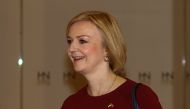 British Prime Minister Liz Truss leaves a television studio after appearing on 