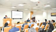 Antonio De Quesada, Head of Arbitration Services at the Court of Arbitration for Sport, with participants, during the seminar in Doha. 