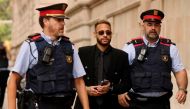 Brazil's Neymar leaves court after standing trial on fraud and corruption charges over the transfer to FC Barcelona from Santos in 2013 at the Barcelona Court, in Barcelona, Spain, on October 17, 2022.  REUTERS/Nacho Doce 