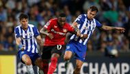 Bayer Leverkusen's Callum Hudson-Odoi (centre) in action during the Champions League Group B match against FC Porto at the Estadio do Dragao, Porto, Portugal, on October 4, 2022  File Photo / Reuters