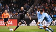 Oct 17, 2022; Queens, New York, USA; Inter Miami CF forward Gonzalo Higuain (10) controls the ball during the first half of a MLS Eastern Conference quarterfinal match against New York City FC at Citi Field. Mandatory Credit: Mark Smith-USA TODAY Sports