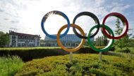 The Olympic rings are pictured in front of the International Olympic Committee (IOC) headquarters in Lausanne, Switzerland, May 17, 2022. (REUTERS/Denis Balibouse)
