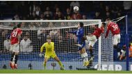 Manchester United's Casemiro scores the equalizer during the EPL match against Chelsea at the Stamford Bridge in London on October 22, 2022.  REUTERS/Tony Obrien