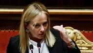 Italy's Prime Minister Giorgia Meloni during a session of the upper house of parliament ahead of a confidence vote for the new government, in Rome, Italy, October 26, 2022. (REUTERS/Guglielmo Mangiapane)