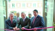Minister of State for Foreign Affairs H E Sultan bin Saad Al Muraikhi (left), Secretary-General of EEAS of the European Union H E Stefano Sannino (centre) and Ambassador of Qatar to EU and NATO H E Abdulaziz bin Ahmed Al Malki (right) inaugurating the new headquarters of Qatar’s mission to the European Union and NATO in Brussels.
