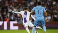 Paris St Germain's Lionel Messi scores their second goal during the Ligue 1 match against Troyes at the Parc des Princes, Paris, France, on October 29, 2022.  REUTERS/Sarah Meyssonnier