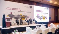 Officials, experts and business representatives at the Ashghal seminar.