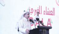 QCS Chairman Sheikh Dr. Khalid bin Jabor Al Thani addressing the event. 
