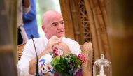 FIFA President Gianni Infantino waits ahead of a working lunch at the G20 Summit on November 15, 2022 in Nusa Dua, Indonesia. Leon Neal/Pool via REUTERS