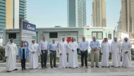 Q-Chem officials on the occasion of blood donation drive held at Amwal Tower.