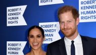 Prince Harry, Duke of Sussex, and Meghan, Duchess of Sussex, arrive at the 2022 Robert F. Kennedy Human Rights Ripple of Hope Award Gala at the Hilton Midtown in New York on December 6, 2022. (Photo by ANGELA WEISS / AFP)