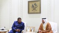 Secretary-General of the Shura Council H E Dr. Ahmed bin Nasser Al Fadhala meeting Secretary General of IPU H E Martin Chungong yesterday.
