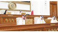 Speaker H E Hassan bin Abdullah Al Ghanim chairing a Shura Council session yesterday. 