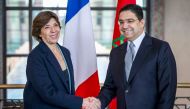 Morocco's Foreign Minister Nasser Bourita (right) receives his French counterpart, Catherine Colonna, in Rabat, on December 16, 2022. (Photo by Fadel Senna / AFP)