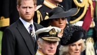 Britain's Meghan, Duchess of Sussex, cries as she, Prince Harry, Duke of Sussex, Queen Camilla and King Charles attend the state funeral and burial of Britain's Queen Elizabeth, in London, Britain, September 19, 2022. File Photo / Reuters
