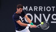 Serbia's Novak Djokovic practices ahead of the Adelaide International and Australian Open tournaments, at Memorial Drive Tennis Club in Adelaide, Australia, December 29, 2022. REUTERS/Loren Elliott