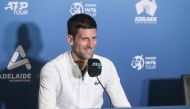 Serbian tennis player Novak Djokovic attends a press conference after winning his first round match against France's Constant Lestienne at the ATP Adelaide International tournament in Adelaide on January 3, 2023. (Photo by Brenton EDWARDS / AFP)