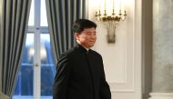 Wu Ken, China's Ambassador to Germany, attends the welcome ceremony of the diplomatic corps at Bellevue Palace in Berlin, Germany, January 13, 2020. (REUTERS/Annegret Hilse)