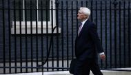 Britain's Minister for Climate Graham Stuart walks outside Number 10 Downing Street in London, Britain October 18, 2022. REUTERS/Henry Nicholls
