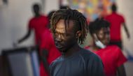 A Sudanese migrant is pictured in the temporary centre for migrants in the Spanish enclave of Melilla on June 25, 2022. (AFP)
