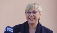 Slovenian President Natasa Pirc Musar speaks to the media in Radomlje, Slovenia, on November 13, 2022. File Photo / Reuters