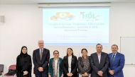 QU student Hanaa Mousa at the presentation of her thesis defence.