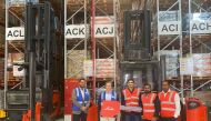 Officials of DOMASCO and GAC Logistics at the handing over ceremony.