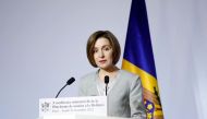 Moldovan President Maia Sandu speaks during the third ministerial conference of the Moldova Support Platform at the Ministerial Conference Centre in Paris, France, 21 November 2022. FILE PHOTO: YOAN VALAT/REUTERS