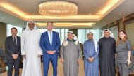 Qatari Businessmen Association officials with Republican Senator Roger Marshall. 