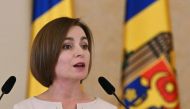 Moldovan President Maia Sandu speaks at a press conference on July 29, 2022. File photo / AFP

