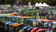 File photo: Farmers protest with their tractors, under the name #Agractie, during a national protest at the Malieveld in The Hague on October 1, 2019. AFP/ANP/Sem van der Wal

