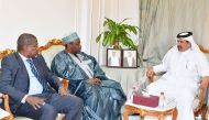 QC First Vice-Chairman Mohamed bin Twar Al Kuwari met yesterday with the Minister of Foreign Affairs of the Republic of Uganda H E Odongo Jeje Abu Bakr and the accompanying delegation.