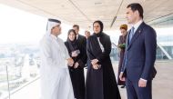 President of Turkmenistan H E Serdar Berdimuhamedow being briefed about Qatar Foundation's work during his visit to the foundation headquarters yesterday. 