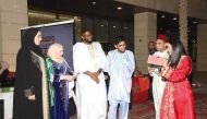 Participants during an activity as part of 'Cultural Day' at Doha Institute.