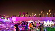 Doha Corniche Plaza was decorated with colourful lights to mark the Garangao night. 