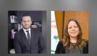 (L) Rawad Sleem, Co-Founder and General Manager, NeXTfairs Doha, (R) Latifa Al Bouabdlioui, DG Islamic Center for Development of Trade.