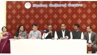 ICC President Manikantan AP (centre) with ICC management team addressing a press conference at ICC premises yesterday.