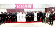 Qatar Airways Group Chief Executive H E Akbar Al Baker poses with other officials and participants during the launch event of Qatar Airways' Safety and Security Week 2023.