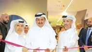 Qatar Chamber Chairman Sheikh Khalifa bin Jassim Al Thani with other officials during the inauguration of new Al Jabor trading showroom.
