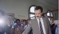 Eritrean secretary general of the provisional government, Isaias Afwerki votes in a three-day referendum to make Eritrea independent from Ethiopia after a 30 year old civil war on April 23, 1993. (Photo by ALEXANDER JOE / AFP)
