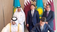 IPA Qatar and Kazakh Invest officials during the signing ceremony.
