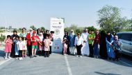 Participants at the tree planting initiative.