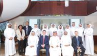 ExxonMobil Qatar and Qatargas officials during the award ceremony held at Qatargas headquarters in Doha.