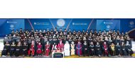 Officials and students at the convocation ceremony.