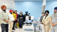 Community members during the blood donation drive organised by Singh Seva Group, at Hamad Blood Donor Center. 