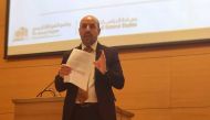 Director of the Honors Program, Dr Yousri Marzouki speaking at the event. 