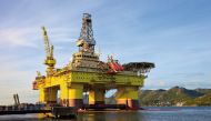 An oil rig on the Norwegian continental shelf.