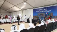 Katara General Manager, Prof. Dr. Khalid bin Ibrahim Al Sulaiti speaking to participants during the camp.